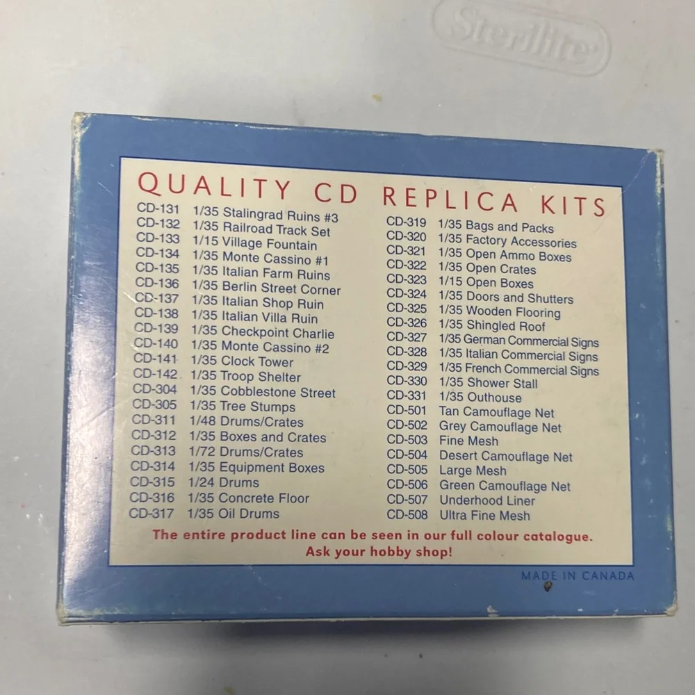 Custom Dioramics kit # CD-333, double bed and 2 night tables, 1/35 scale, sealed